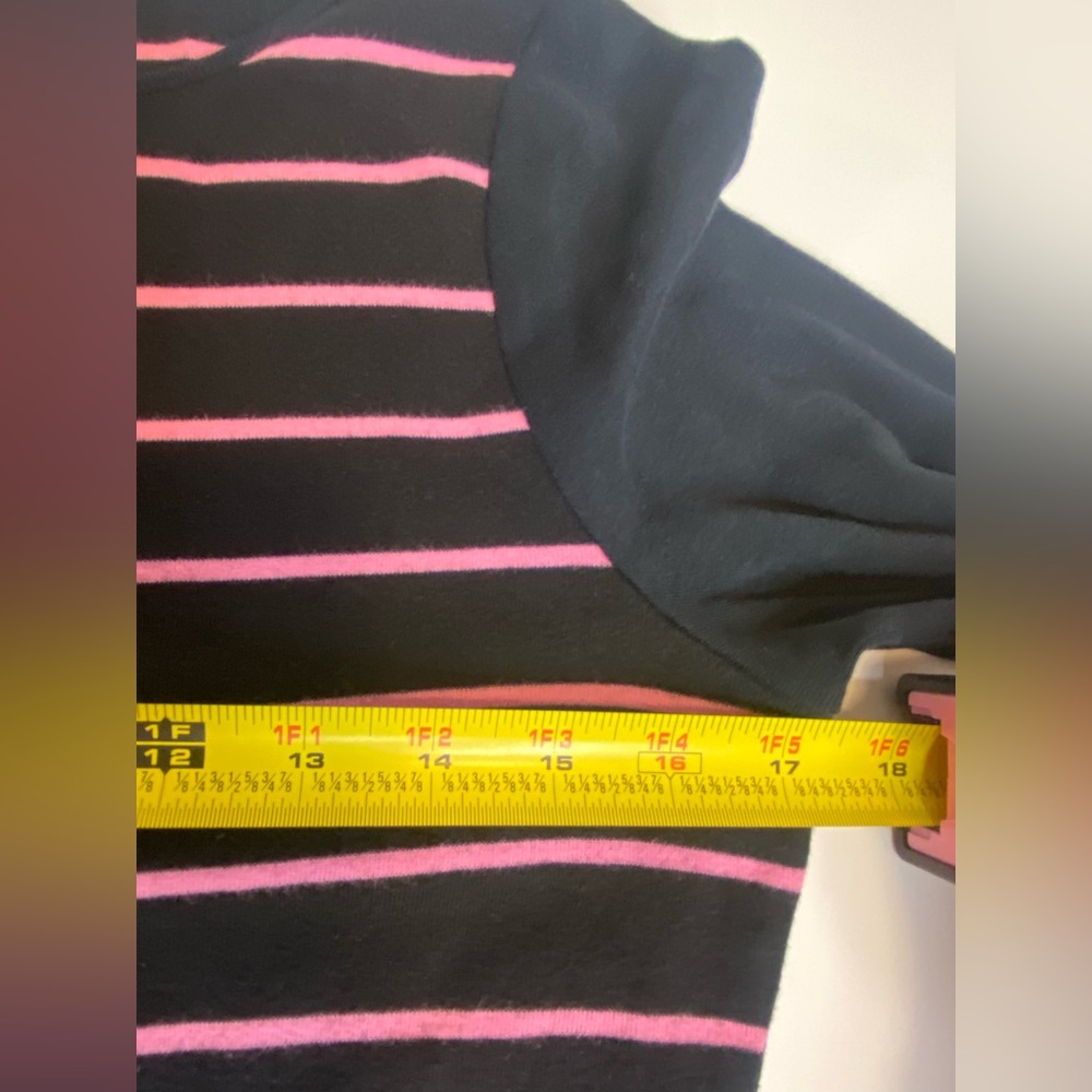 Lauren Ralph Lauren Large Pink Striped Sweater Shirt Soft Chic Preppy‎ - Picture 10 of 14